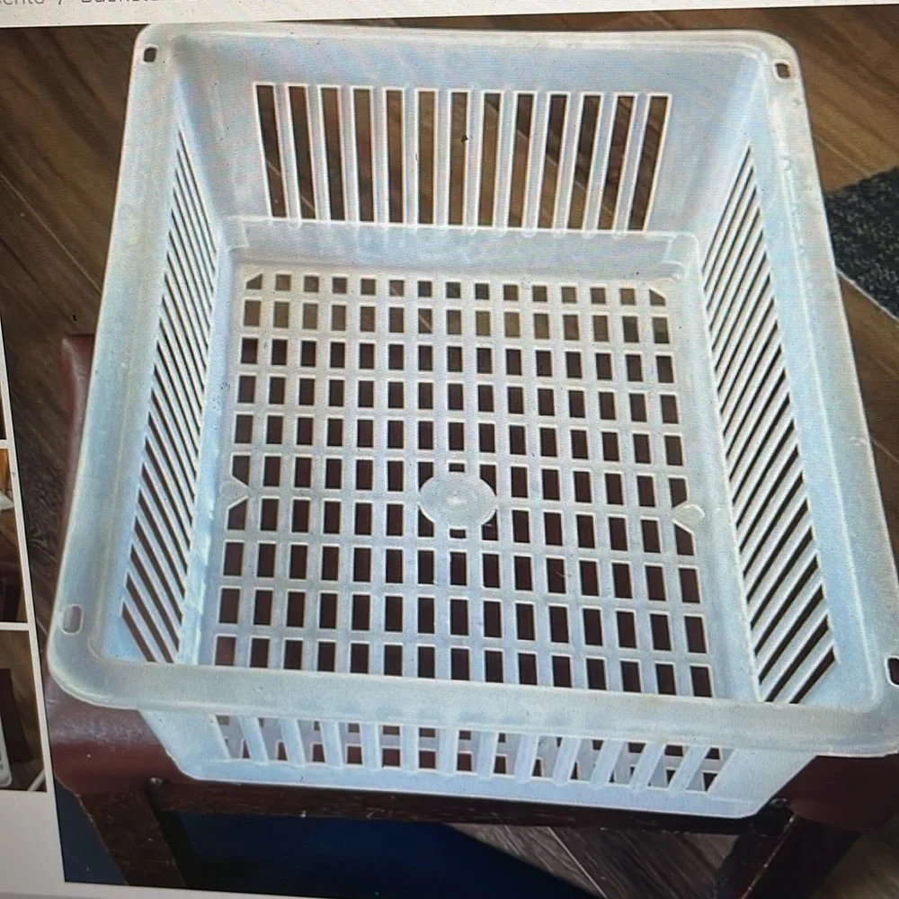 White Plastic Storage Basket